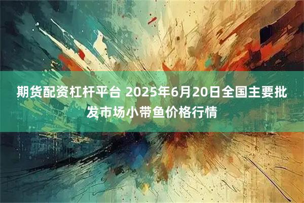 期货配资杠杆平台 2025年6月20日全国主要批发市场小带鱼价格行情